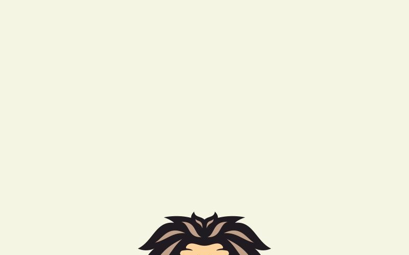 Modèle de logo de lion en colère