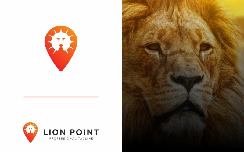 Шаблон логотипа Lion Point