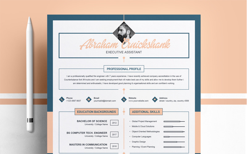 Download Резюме "Teacher Resume Template" / Teacher Resume Template - Резюме на тему графика resume template cv curriculum vitae modern clean word microsoft a4 us letter monochrome minimal diy teacher creative professional feminine