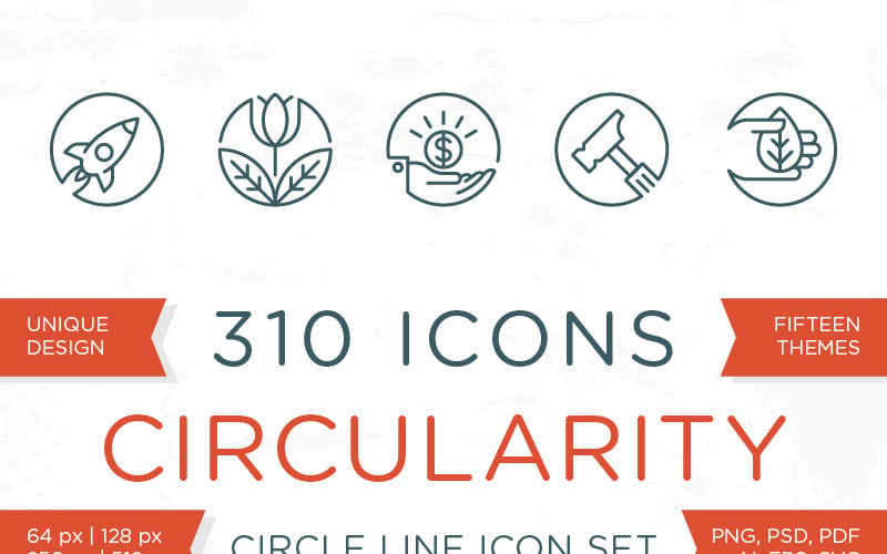 Circulariteit - Circle Line Icons Set