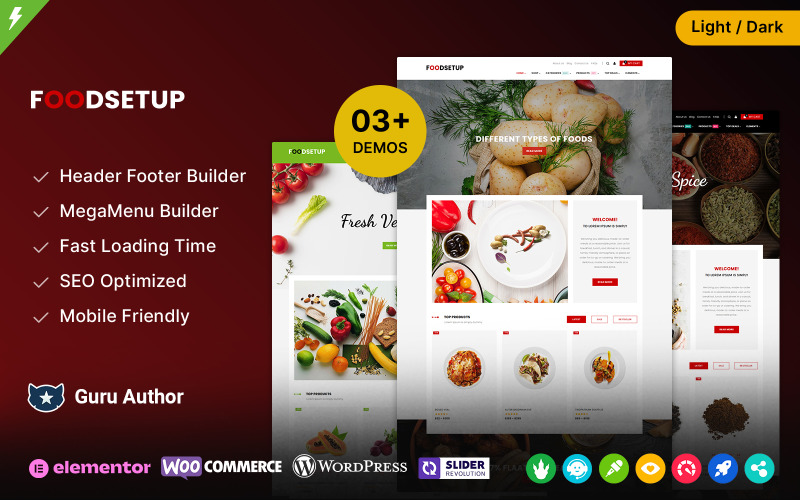 FoodSetup - Élelmiszer fűszerek és étterem WooCommerce téma