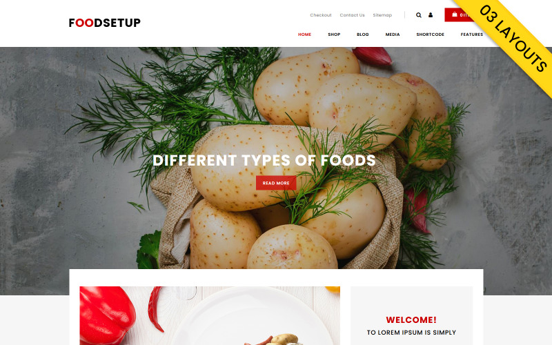тема food &amp; restaurant woocommerce
