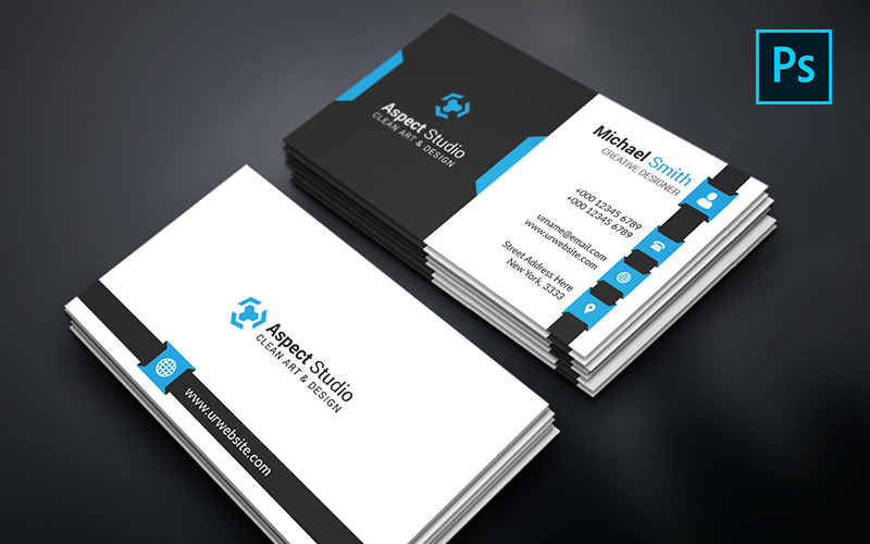Download Фирменный стиль "Michael Smith Business Card - Corporate Identity Template" / Michael Smith Business Card - Corporate Identity Template - Фирменный стиль на тему графика 
