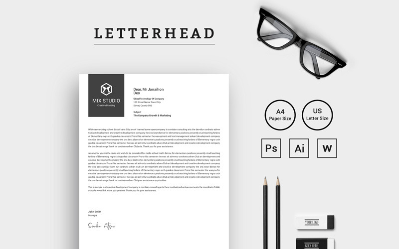 Download Фирменный стиль "Mix Studio Creative Letterhead - Corporate Identity Template" / Mix Studio Creative Letterhead - Corporate Identity Template - Фирменный стиль на тему графика letterhead clean colorful corporate creative editable elegant ipad letter modern pad print ready simple sleek stationery stylish