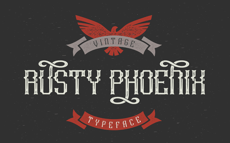 Download Шрифт "Phoenix typeface Font" / Phoenix typeface Font - Шрифт на тему графика font,type,typeface,phoenix,burning,ashes,vintage,retor,rusty,glyphs,bird,grunge,tatoo,gothic,swashes,flame,reborn,print,symbol,illustration