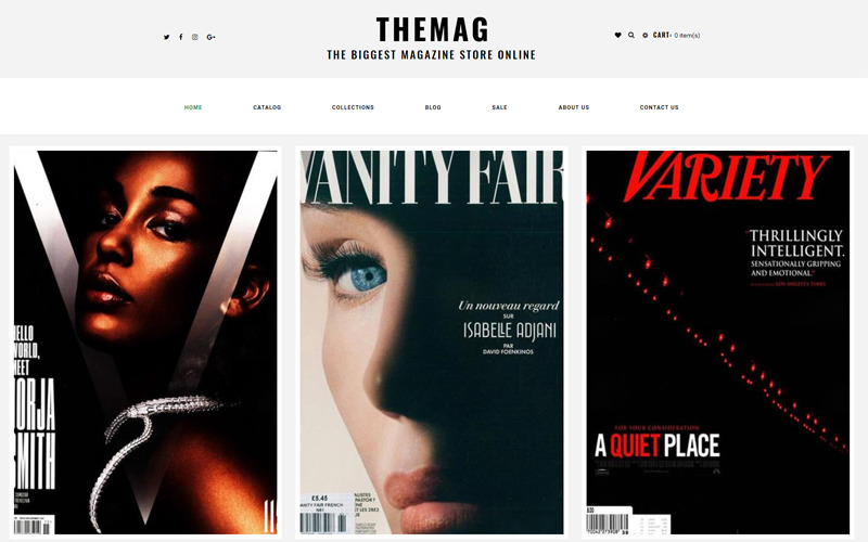 Themag - Магазин журналів, готовий до використання тема Shopify