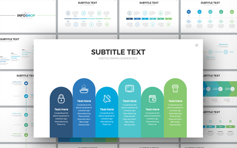InfoShop-Infographic Presentatie PowerPoint-sjabloon