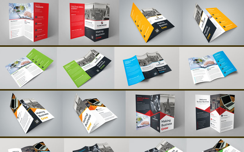 Download 6 Бандл бизнес брошюр / VOLUME 6 Coporate Business _Tri Fold - Corporate Identity Template - Фирменный стиль на тему графика brochure business clean clear company contemporary creative customizable customize design easy flyer grid interior it modern organized premium print ready