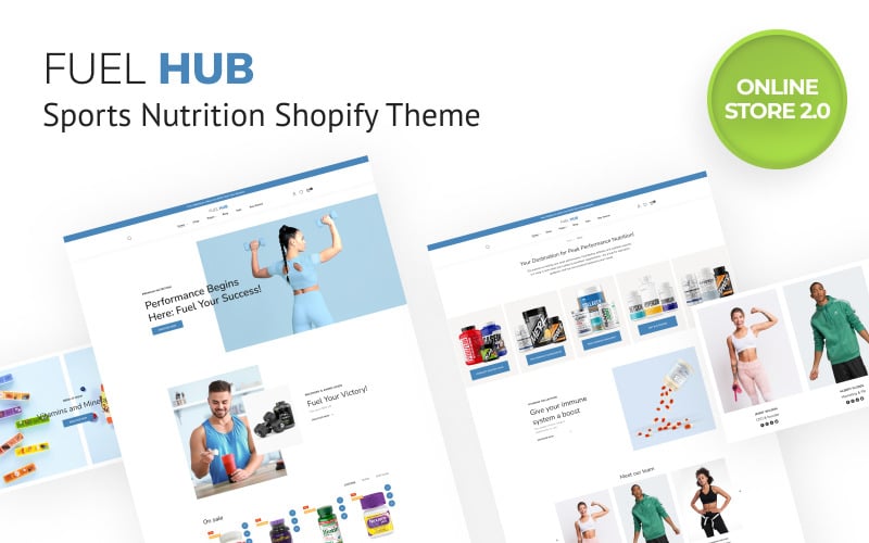 Fuel Hub – тема Shopify Online Store 2.0 для спортивного харчування