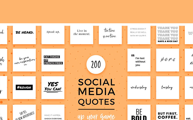 200 ready to use Quotes Social Media Template