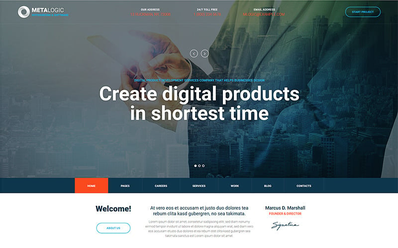 Metalogic - Software Development WordPress Theme