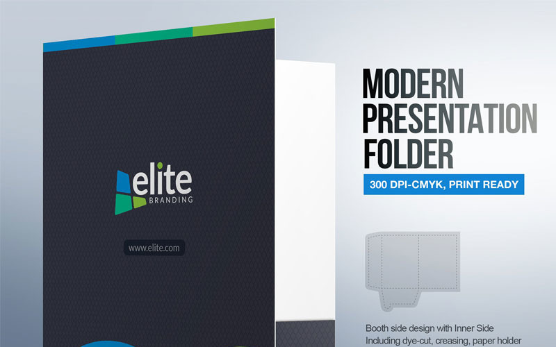 Download Фирменный стиль "Presentation Folder - Corporate Identity Template" / Presentation Folder - Corporate Identity Template - Фирменный стиль на тему графика presentation folder template file holder paper modern cutting files cut pocket corporate creative customisable office official stationery design a4 document