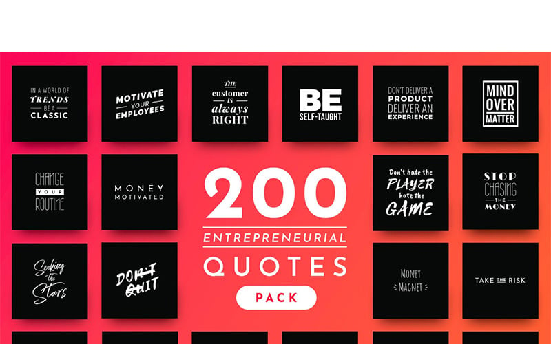 200 Ready-to-Use Entrepreneurial Quotes Social Media Template