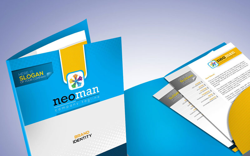 Szablon tożsamości korporacyjnej Corporate Presentation Folder Design #74870