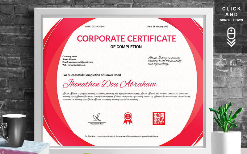 Zakelijk en modern | Vol. 03 Certificaatsjabloon