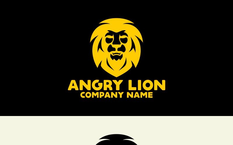 Download Шаблон логотипа "Angry Lion Logo Template" / Angry Lion Logo Template - Шаблон логотипа на тему графика circle classy coin corporate king lion head logo modern protector security strength strong tech