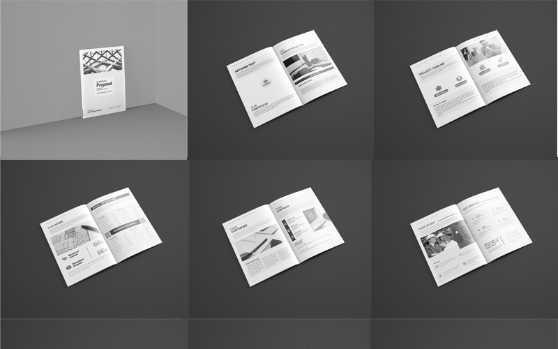 Download Фирменный стиль "VOLUME 8 Proposal - Corporate Identity Template" / VOLUME 8 Proposal - Corporate Identity Template - Фирменный стиль на тему графика brief brochure business clean indesign layout minimal minimalist modern ms-word pdf print ready professional project quick quote simple template web