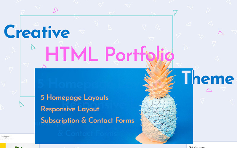 Zephyrus - Creative HTML Portfolio webbplatsmall