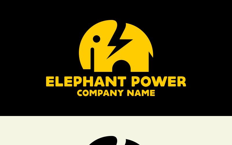 Download Шаблон логотипа "Elephant Power Logo Template" / Elephant Power Logo Template - Шаблон логотипа на тему графика company creative design elephant logo giant animal green identity insurance logotype mammal mamouthundefined power black