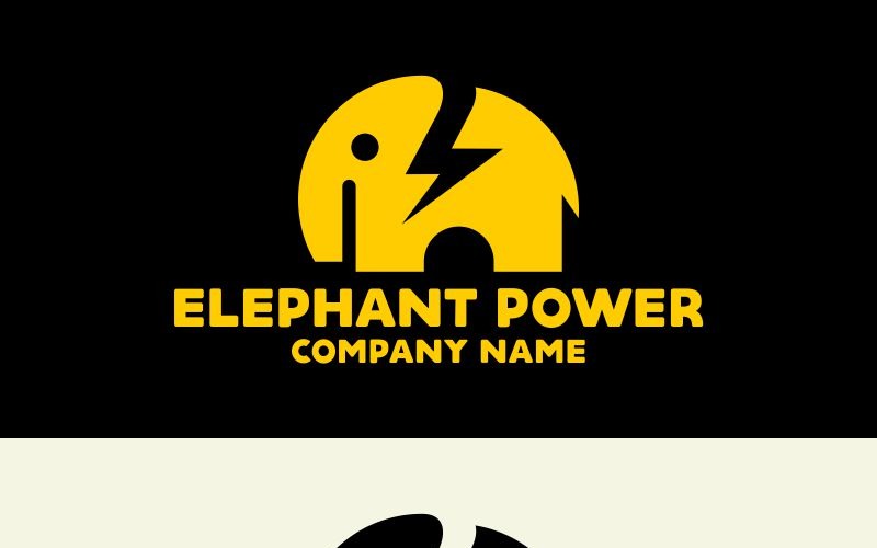 Elephant Power Logo Template