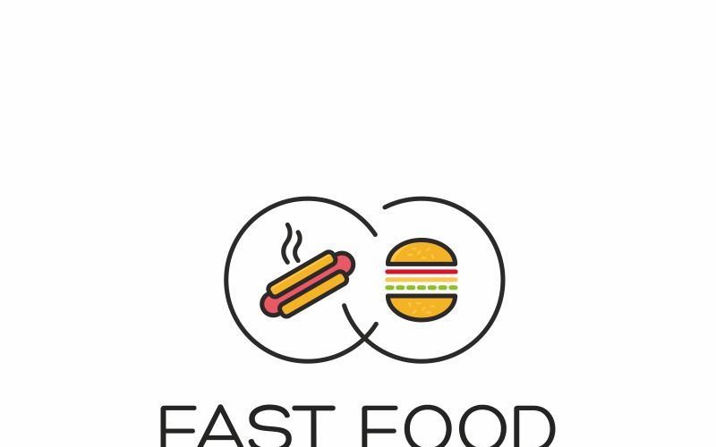 Download Шаблон логотипа "Fast Food Logo Template" / Fast Food Logo Template - Шаблон логотипа на тему графика attractive best logo business cmyk corporate creative culinary fast food fine fork hotel &amp;amp; restaurant template nice object objects print