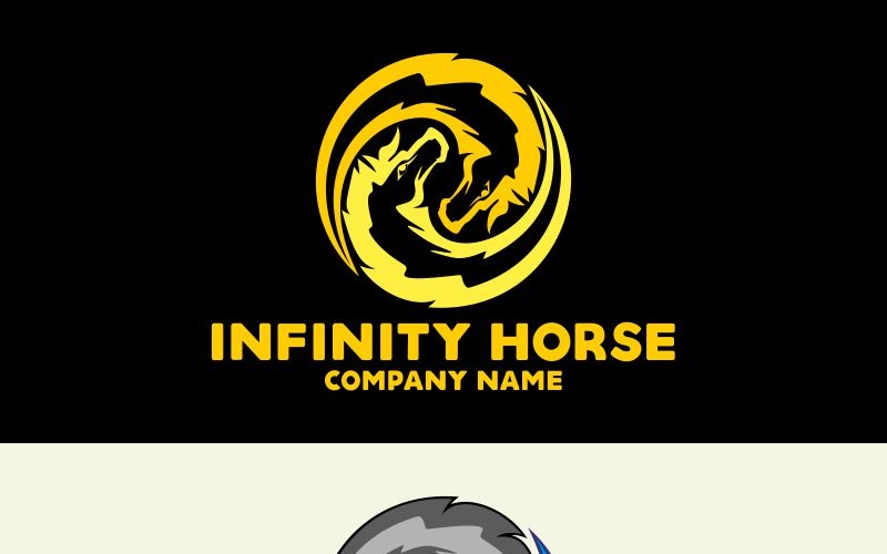Download Шаблон логотипа "Infinity Horse Logo Template" / Infinity Horse Logo Template - Шаблон логотипа на тему графика animal animals association blog branding capital cheese club company elegant finance head hoof horse logoundefined full color human infinity law
