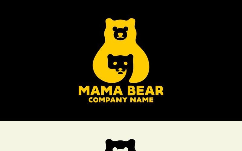 Download Шаблон логотипа "Mama Bear Logo Template" / Mama Bear Logo Template - Шаблон логотипа на тему графика animals app bank bear logo brand branding business company finance game invest investment investments minimal minimalist new year organization original