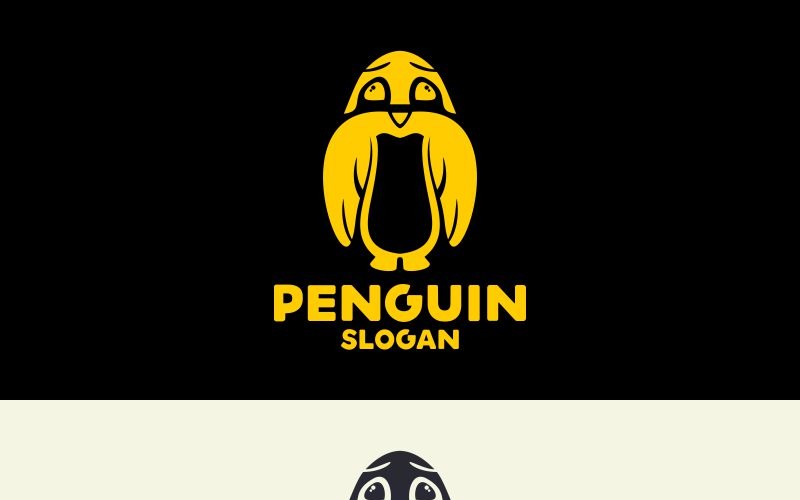 Modelo de logotipo do pinguim