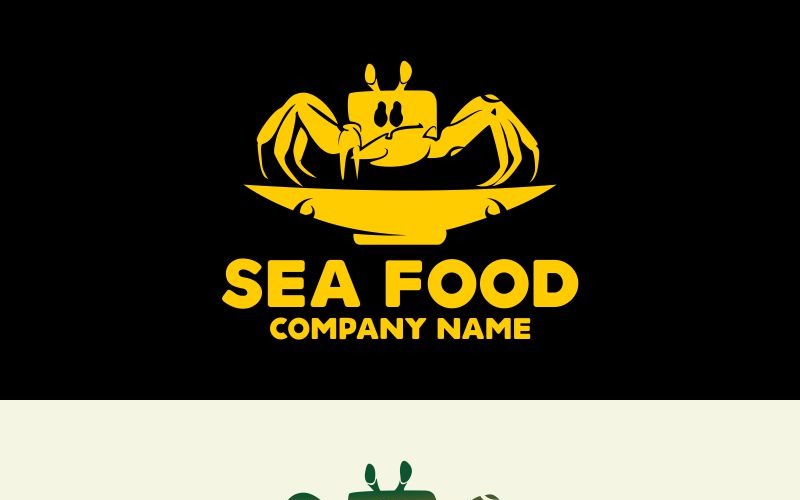 Plantilla de logotipo de comida de mar