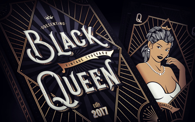 Czarna królowa + dodatkowa grafika Czcionka