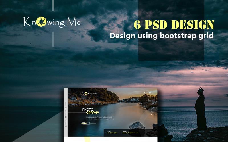 Download PSD шаблон "KnowingMe - Multipurpose Portfolio PSD Template" / KnowingMe - Multipurpose Portfolio PSD Template - PSD шаблон на тему портфолио фотографа psd template theme portfolio photography
