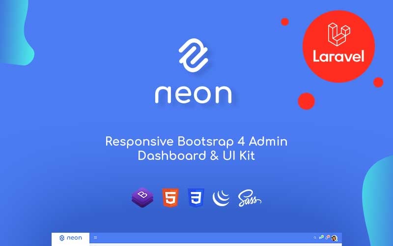 Neon - адаптивний шаблон адміністратора Bootstrap & Laravel