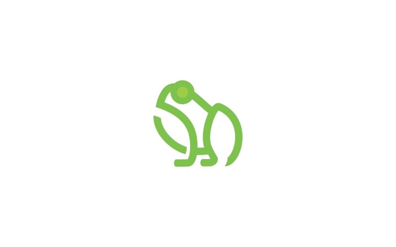 Жаба логотип шаблон