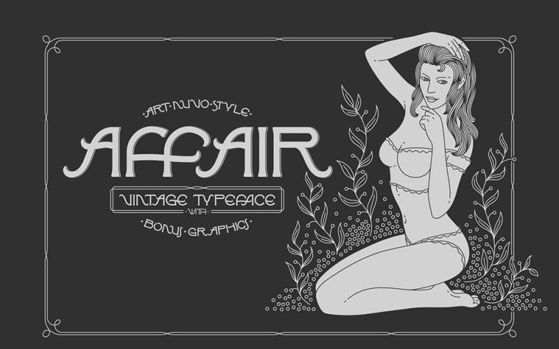 Download Шрифт "Affair Typeface &amp; Graphics Font" / Affair Typeface &amp; Graphics Font - Шрифт на тему графика elegant,decorative,vintage,vector,modern,background,retro,illustration,design,text,typography,style,set,graphic,old,symbol,classic,poster,abc,ornate