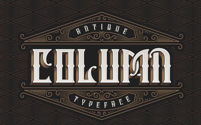 Fuente de tipografía de columna