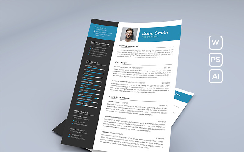 Download Резюме "John Smith Resume Template" / John Smith Resume Template - Резюме на тему графика 