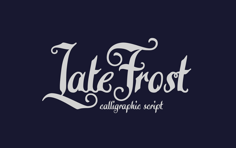 Late Frost betűtípus