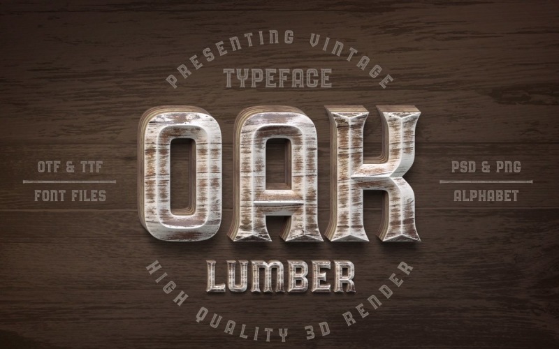 Download Oak Lumber Font - Шрифт На Тему Графика