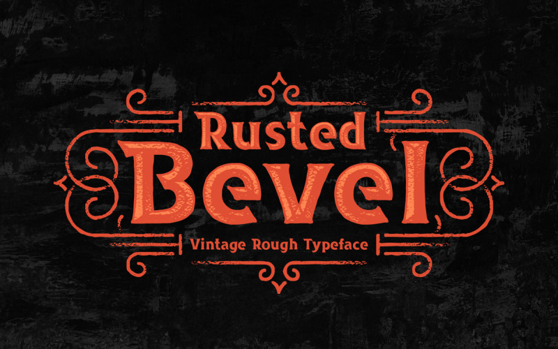 Rusted Bevel Schriftart