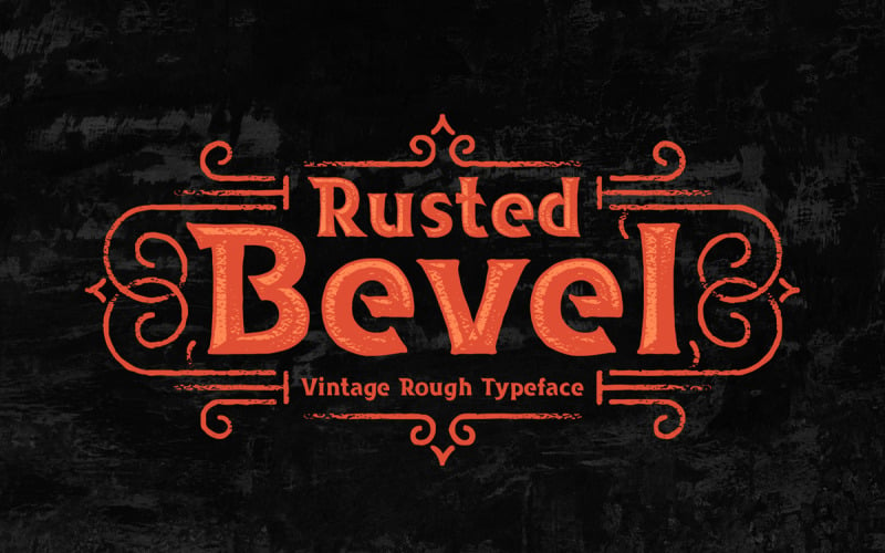 Rusted Bevel Typeface Font