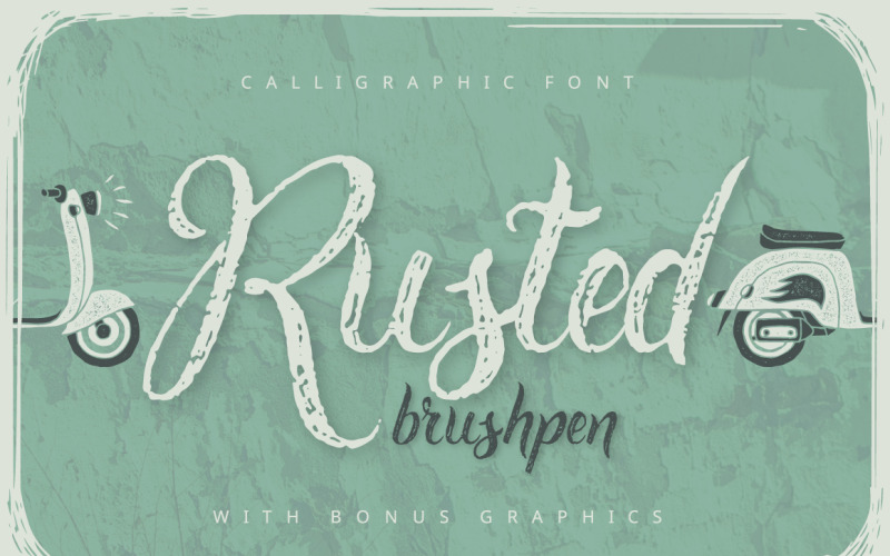Rusted Brushpen Script + Bonus Font
