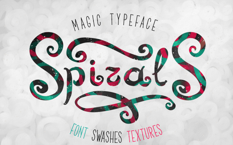 Download Шрифт "Spirals Font" / Spirals Font - Шрифт на тему графика type,font,curvy,texture,swashes,hand,drawn,spiral,decorative,alphabet,brush,modern,magic,paintbrush,typeface