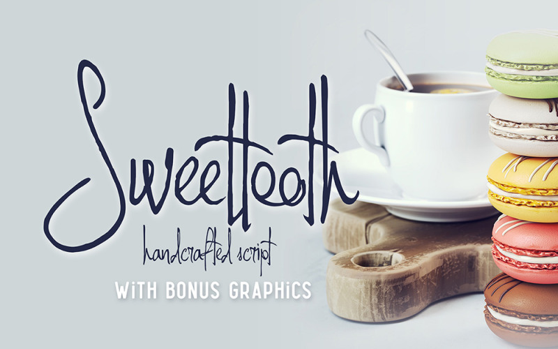 Sweettooth Script & Bonus-lettertype
