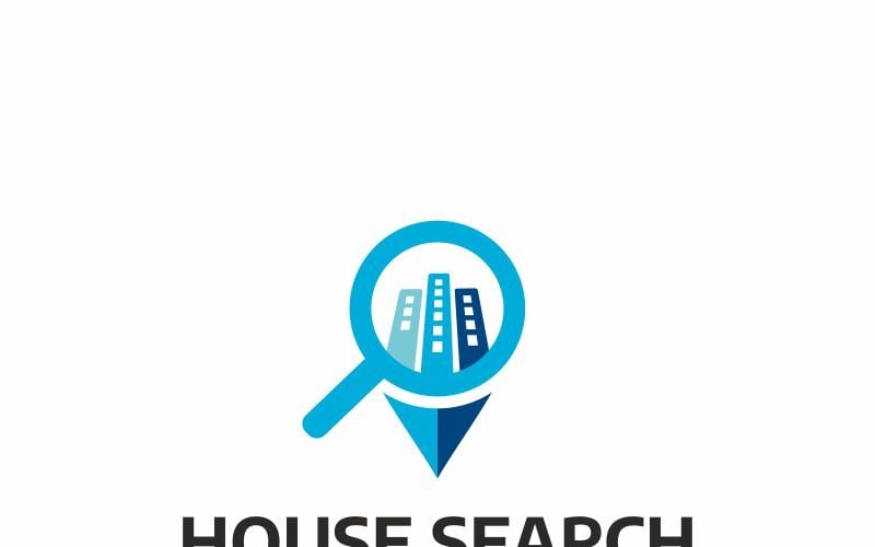Huis zoeken Logo sjabloon