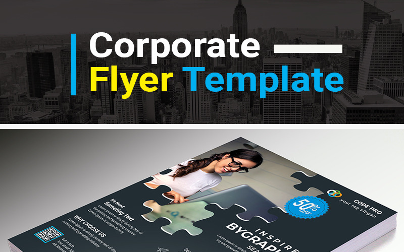 Inspired Flyer Design PSD - Modelo de identidade corporativa