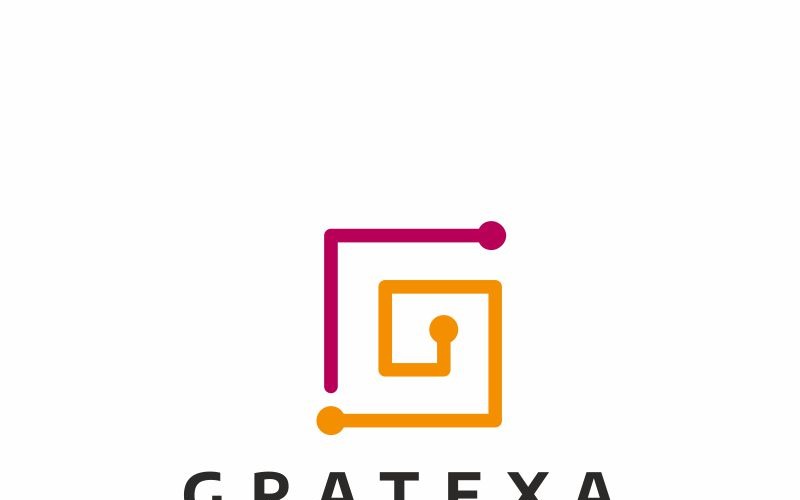 Plantilla de logotipo de letra G de Gratexa