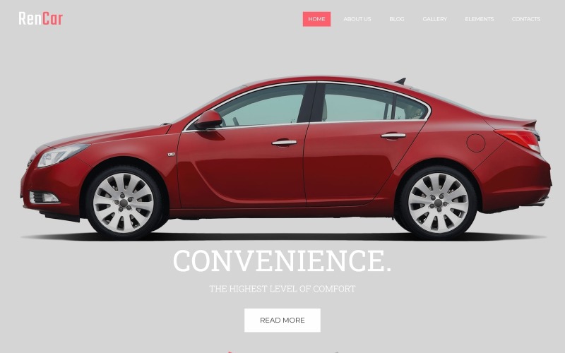 RenCar - Automobile használatra kész minimális Novi HTML webhelysablon