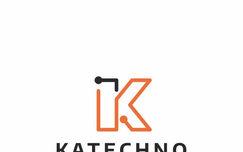 Шаблон логотипа письмо Katechno K