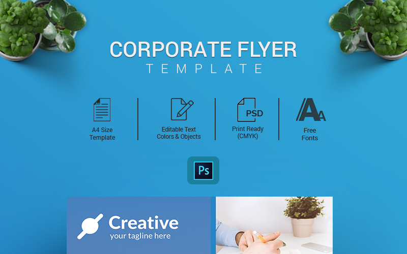 Download Фирменный стиль "Top - Flyer - Corporate Identity Template" / Top - Flyer - Corporate Identity Template - Фирменный стиль на тему графика abstract artistic blue computer corporate graph graphic green hi-quality kit logo modern multimedia official flyer creative business a4 print commerce