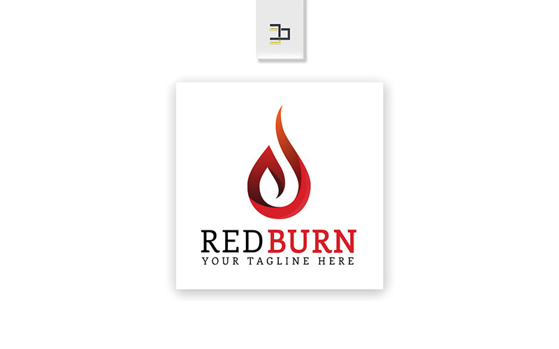 Červené hořící Logo šablona